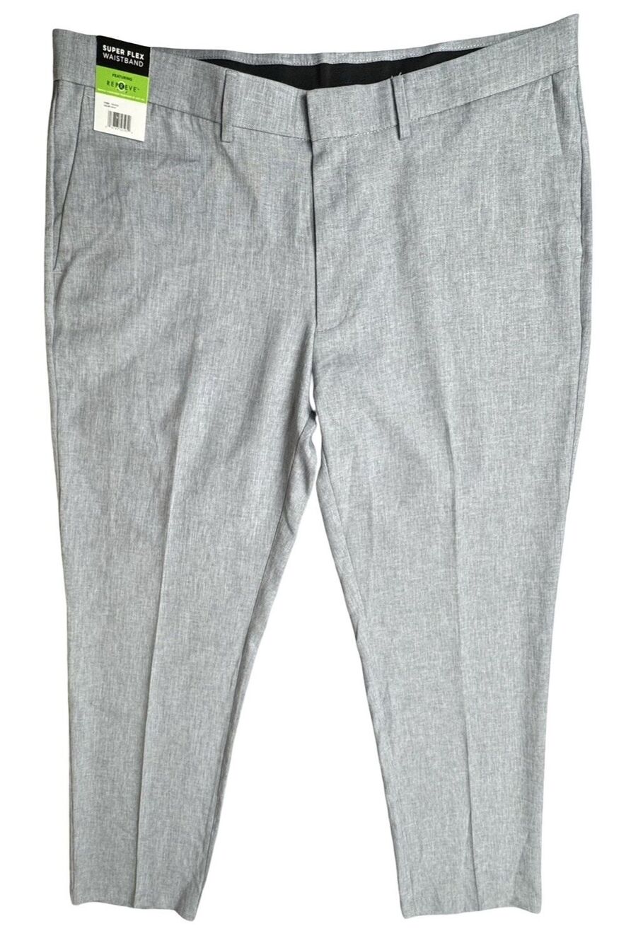 Haggar Mens 40x 32 Pants Dress Preppy Chino Comfort Straight Fit Gray New